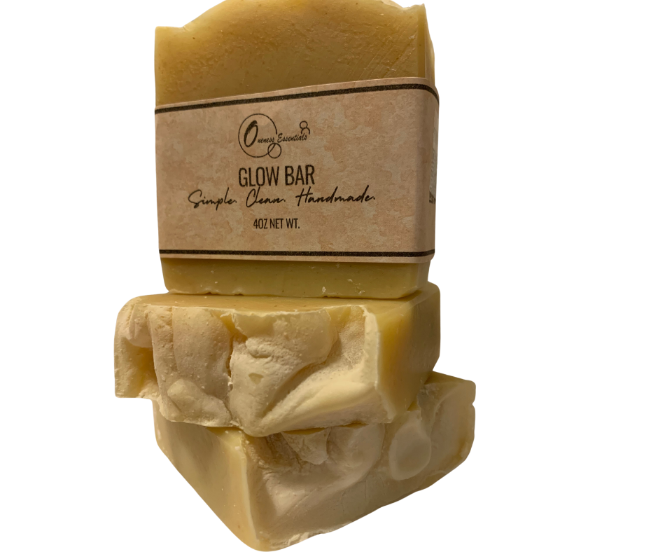 Glow Bar Soap – Turmeric, Carrot & Orange | Handmade Natural Soap with Ginger | 4 oz