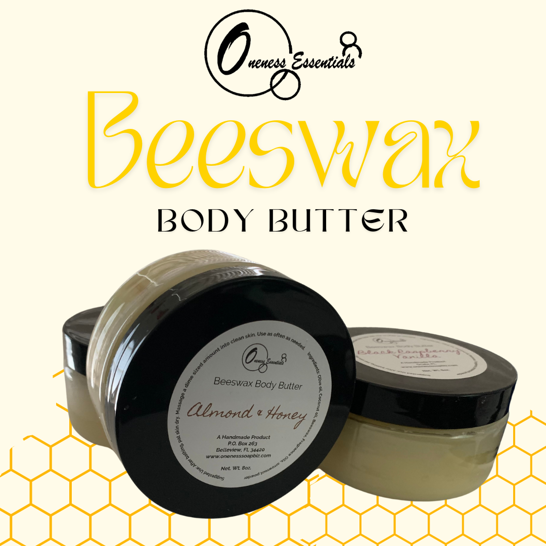 Nourishing Body Butter with Beeswax Base – 8 oz | All-Natural & Velvety Smooth