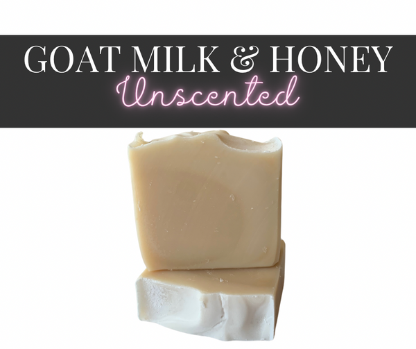 Unscented Goat Milk & Honey Soap Bar – Handmade, Creamy & Moisturizing | Natural Skincare | 4 oz