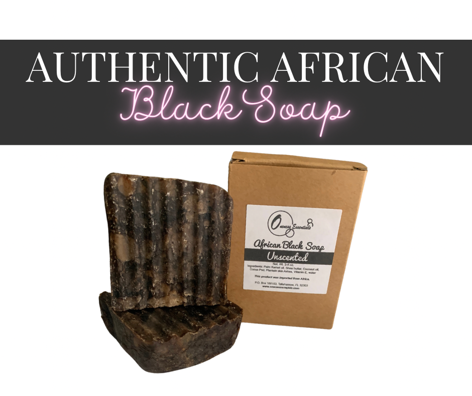 Authentic African Black Soap – 3 oz Unscented Bar