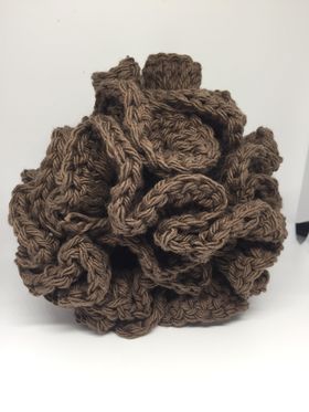 Handmade Cotton Crochet Bath Pouf – Reusable, Eco-Friendly Shower Sponge | Machine Washable | 6–10 Inches