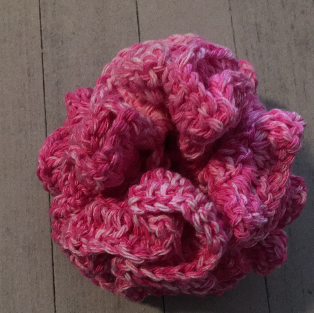 Handmade Cotton Crochet Bath Pouf – Reusable, Eco-Friendly Shower Sponge | Machine Washable | 6–10 Inches