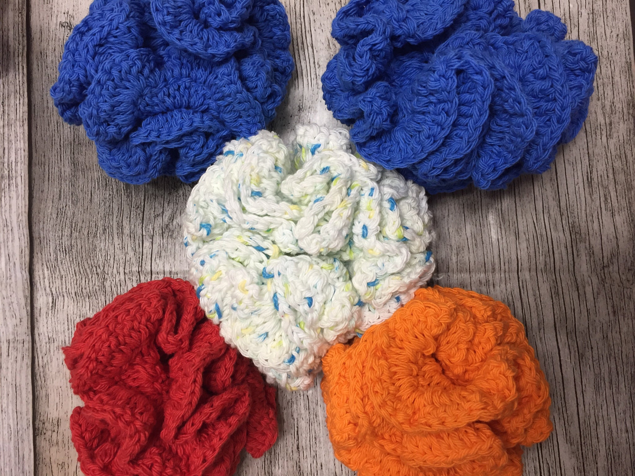 Handmade Cotton Crochet Bath Pouf – Reusable, Eco-Friendly Shower Sponge | Machine Washable | 6–10 Inches