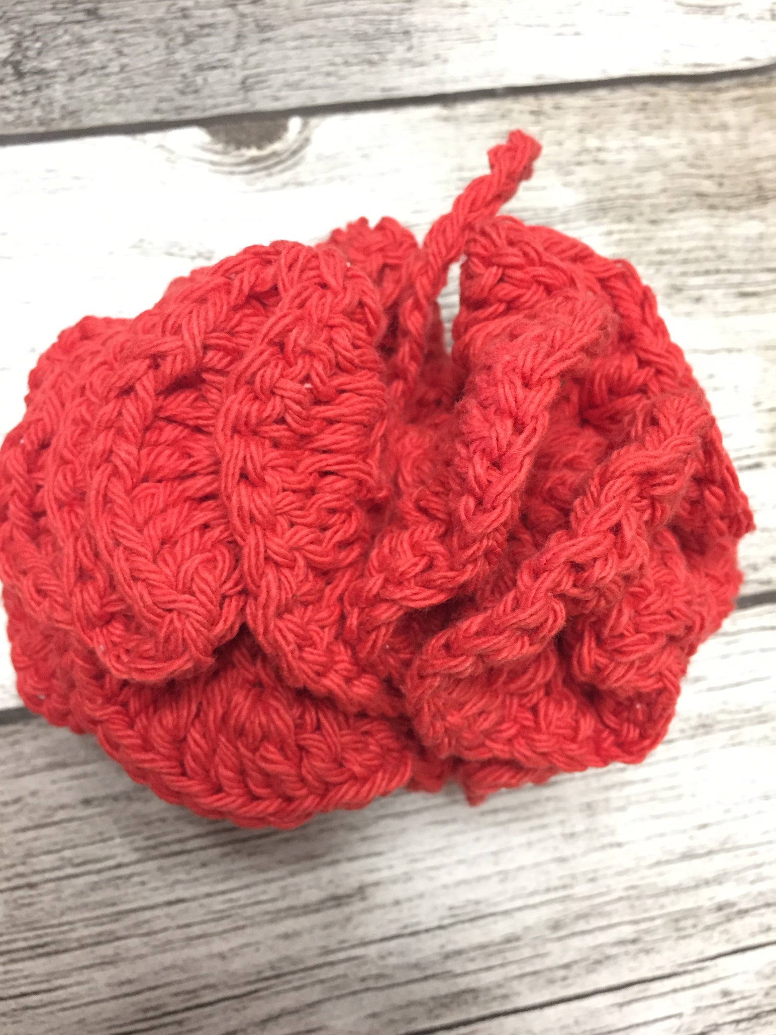 Handmade Cotton Crochet Bath Pouf – Reusable, Eco-Friendly Shower Sponge | Machine Washable | 6–10 Inches