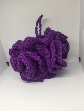 Handmade Cotton Crochet Bath Pouf – Reusable, Eco-Friendly Shower Sponge | Machine Washable | 6–10 Inches