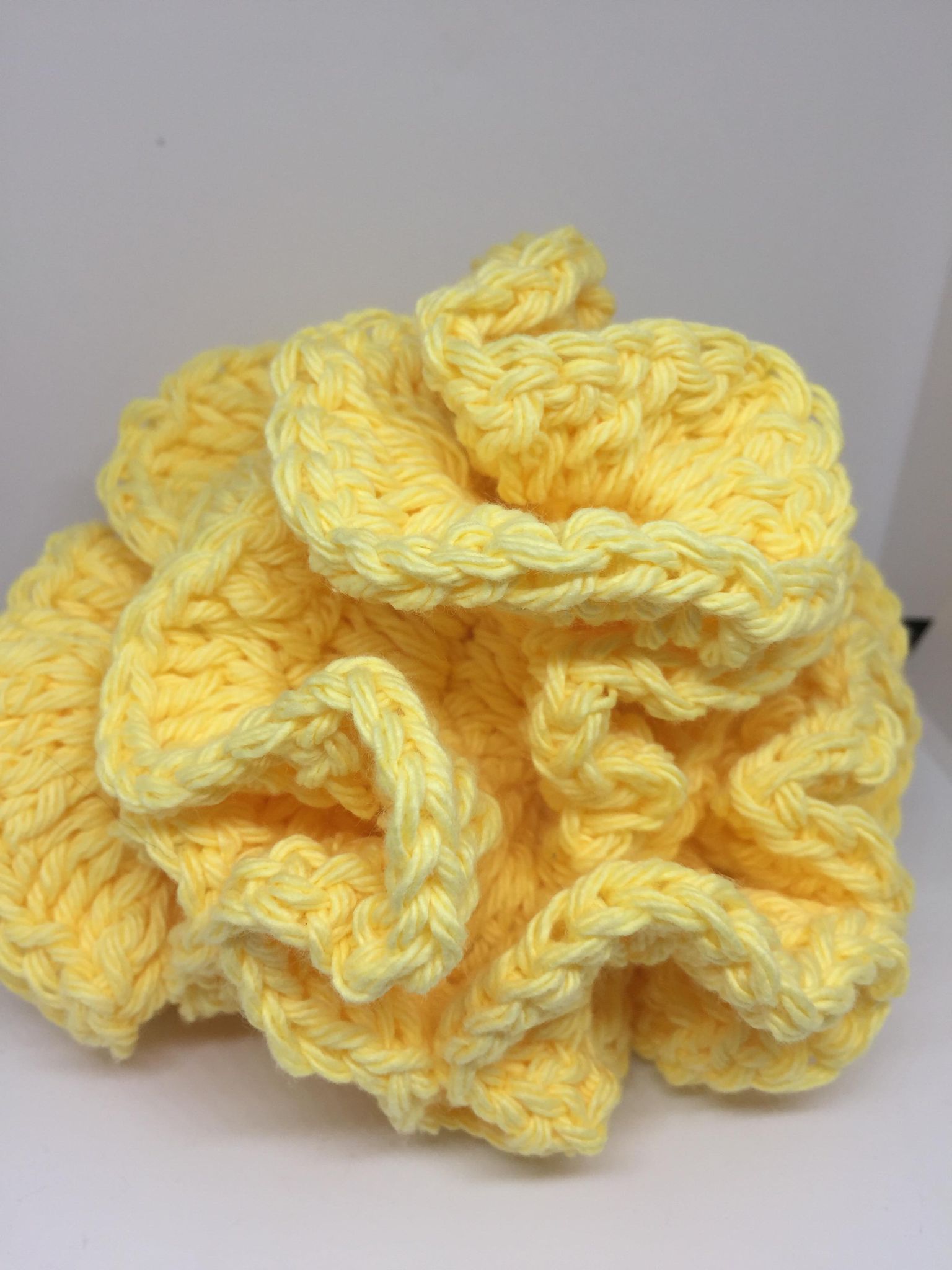 Handmade Cotton Crochet Bath Pouf – Reusable, Eco-Friendly Shower Sponge | Machine Washable | 6–10 Inches