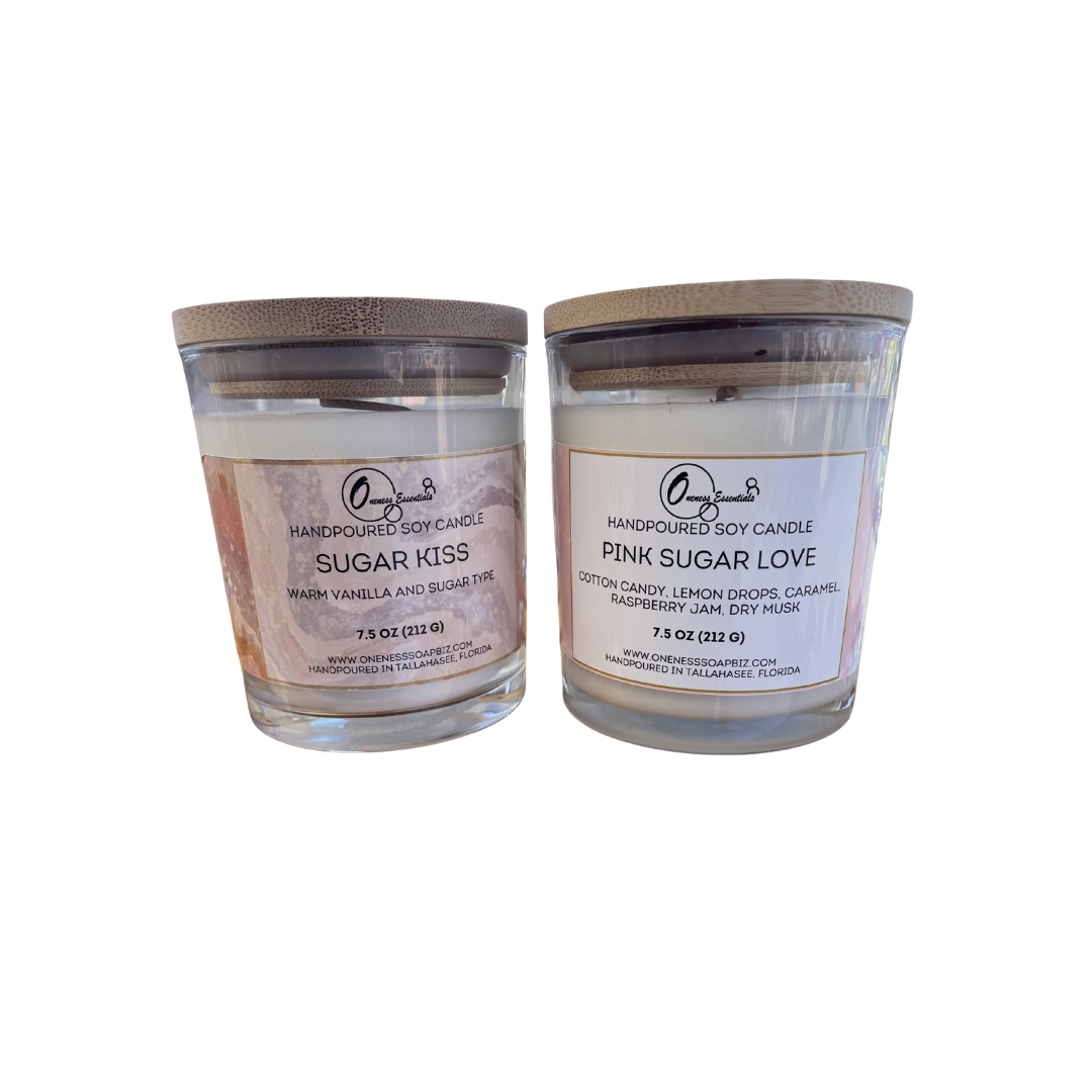 Hand-Poured 7.5 oz Soy Candles in Glass Jar with Bamboo Lid or 4 oz. Tin Candle – Clean-Burning Aromatherapy