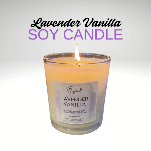 Hand-Poured 7.5 oz Soy Candles in Glass Jars with Bamboo Lids – Clean-Burning Aromatherapy