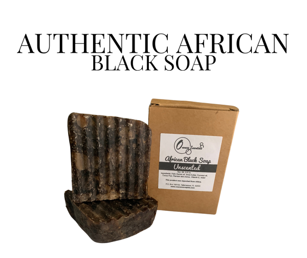 Authentic African Black Soap – 3 oz Unscented Bar