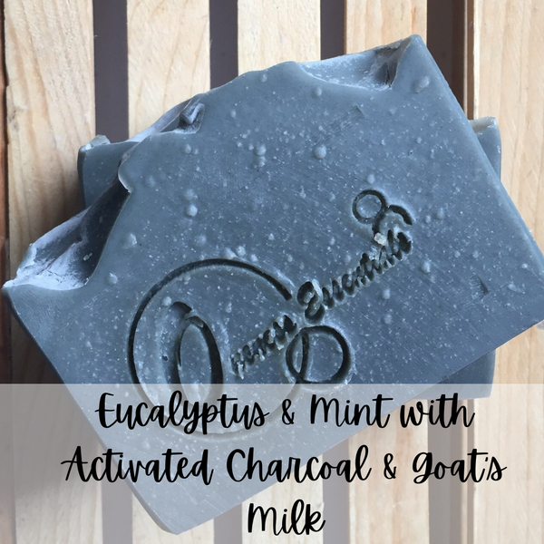 Peppermint & Eucalyptus Goats Milk Soap With Activated Charcoal