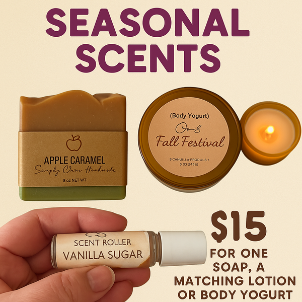 Seasonal Scent Box - Matching Soap, Body Butter  & Scent Roller
