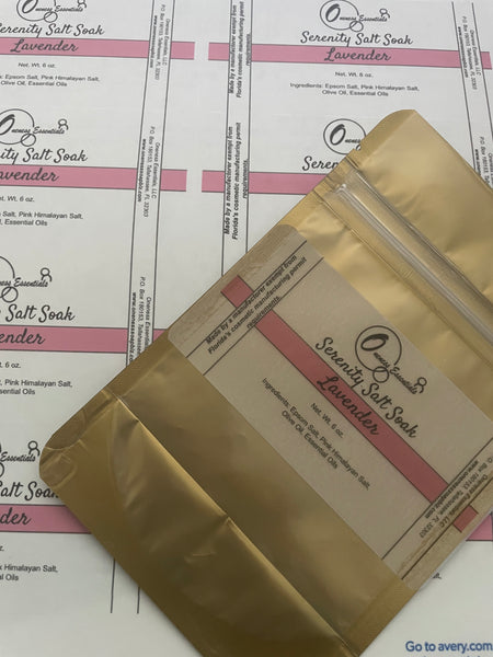 Serenity Pink Salt and Epsom Bath Soak 6 oz.